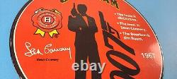 Vintage Jim Beam Sign Adult Beverage 007 Bond Liquor Porcelain Gas Sign