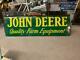 Vintage John Deere Farm Equipment Tractors Sign Gas Oil Seed Feed 72 X 23