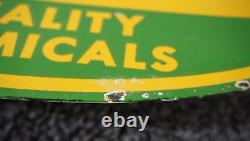 Vintage John Deere Porcelain Metal Sign Rare Dealer Tractor Sales Farm Corn Ad
