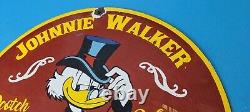 Vintage Johnnie Walker Porcelain Scotch Whiskey Soda Beverage Service Pump Sign