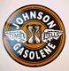 Vintage Johnson Gasoline Porcelain Sign Gas Service Station Pump Sign