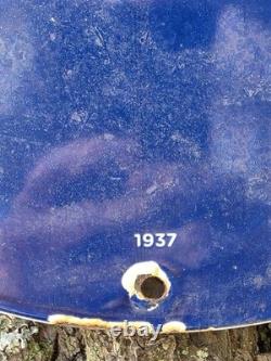 Vintage Johnson Gasoline Porcelain Sign Gives Wings To Your Car 12