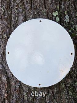 Vintage Johnson Gasoline Porcelain Sign Gives Wings To Your Car 12