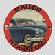 Vintage Kaiser 1956 Oil Porcelain Gas Pump Sign