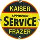 Vintage Kaiser Frazer Porcelain Dealership Sign Approved Service Gas Oil Auto