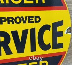 Vintage Kaiser Frazer Porcelain Dealership Sign Approved Service Gas Oil Auto