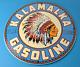 Vintage Kalamalka Gasoline Sign Service Station Gas Pump Porcelain Sign