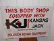 Vintage Kansas Jack Collision Repair Equipment Double Sided Sign