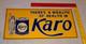 Vintage Karo Corn Products Indian Maiden 17.5 Embossed Metal Gasoline Oil Sign
