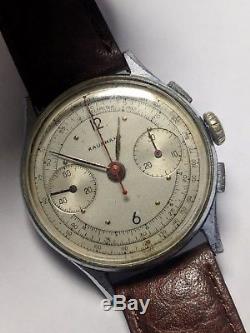 Vintage Kelbert two register chronograph. Signed caseback and movement