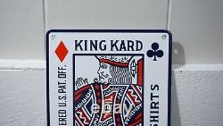 Vintage King Kard Porcelain Metal Gas Oil Sign Service Station Pump Ad Rare