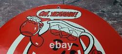 Vintage Kool Aid Porcelain Drink Beverage Gas Service Station Pump Plate Sign