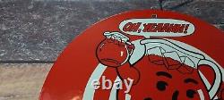 Vintage Kool Aid Porcelain Drink Beverage Gas Service Station Pump Plate Sign