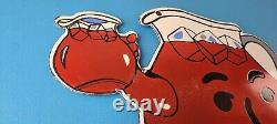 Vintage Kool Aid Sign Fruit Beverage Mix Powder Piggly Porcelain Gas Pump Sign