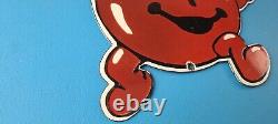 Vintage Kool Aid Sign Fruit Beverage Mix Powder Piggly Porcelain Gas Pump Sign