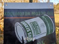 Vintage Koolmotor'it's All Lubrication, Try It!' Porcelain Sign 12 X 8.5