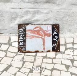 Vintage Ladies Toilet Here Enamel Sign Board Notice Decorative Collectible EB566