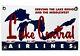 Vintage Lake Central Airlines Porcelain Sign Great Lakes Midwest Airplane Hangar