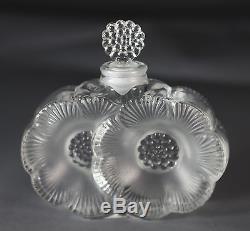Vintage Lalique Deux Fleurs Perfume BottleSignedAuthenticThe Perfect Gift