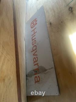 Vintage Large HUSQVARNA LOGO Dealer Sign metal 59x 23- As Is metal Orgnal