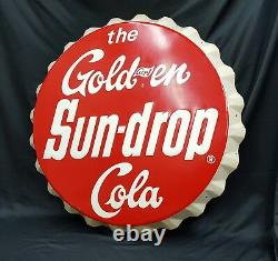 Vintage Large The Golden Girl Sun-Drop Cola Bottle Cap Design Sign 33 Round