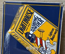 Vintage Lighthouse Soap Porcelain Sign Marine Gas Station Store Oil Nautical