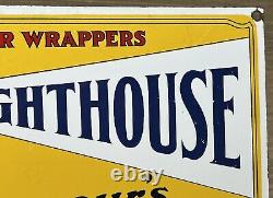 Vintage Lighthouse Soap Porcelain Sign Marine Gas Station Store Oil Nautical