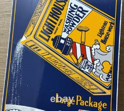 Vintage Lighthouse Soap Porcelain Sign Marine Gas Station Store Oil Nautical