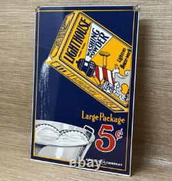 Vintage Lighthouse Soap Porcelain Sign Marine Gas Station Store Oil Nautical