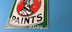 Vintage Lincoln Paints Porcelain General Store Service Station Pump Plate Sign