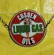 Vintage Liquid Gas Cosden Oil Gas&oil Service Pinup Girl Porcelain Enamel Sign
