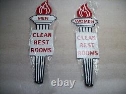 Vintage Look Standard Oil 12 Mens Women Restroom Single Sided Sign Gas Oil