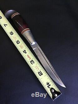 Vintage Lot of Finland Horse Head Puukko Knife signed Kauhava, Lisakki Jarvenpaa