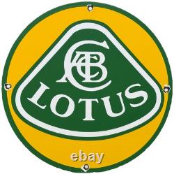 Vintage Lotus Porcelain Dealership Sign Italy Lamborghini Gas Oil Enzo Ferrari