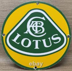 Vintage Lotus Porcelain Dealership Sign Italy Lamborghini Gas Oil Enzo Ferrari