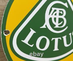 Vintage Lotus Porcelain Dealership Sign Italy Lamborghini Gas Oil Enzo Ferrari