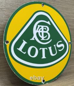 Vintage Lotus Porcelain Dealership Sign Italy Lamborghini Gas Oil Enzo Ferrari