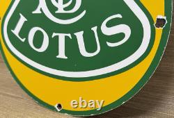 Vintage Lotus Porcelain Dealership Sign Italy Lamborghini Gas Oil Enzo Ferrari