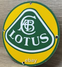 Vintage Lotus Porcelain Dealership Sign Italy Lamborghini Gas Oil Enzo Ferrari