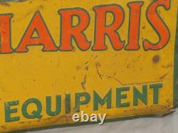 Vintage MASSEY HARRIS Farming Equipment Tin SIGN Original tractor EMBOSSED