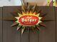 Vintage Mcm Burger Beer Sparkle Brewed Starburst Electric Wall Motion Light Sign