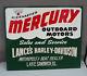 Vintage Mercury Outboard Harley Davidson Motorcycle Dealer Sign Boat Motor