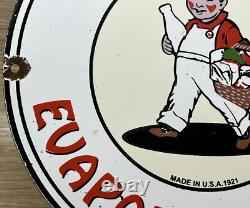 Vintage Mac Marr Evaporated Milk Porcelain Sign Grocery Store Restaurant Gas Oil