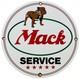 Vintage Mack Trucks Porcelain Dealership Sign Gas Sales Service Oil Spyke & Tyke