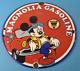Vintage Magnolia Gasoline Porcelain Mickey Mouse Gas Service Station Pump Sign