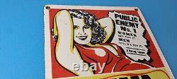 Vintage Man Cave Porcelain Sign Adults Only Garage Shop Bar Pump Plate Sign