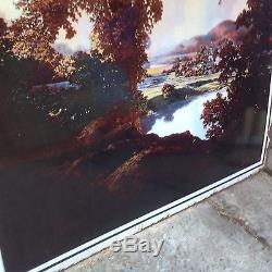 Vintage Maxfield Parrish Porcelain Sign Peaceful Valley