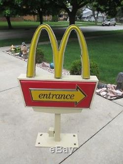 Vintage McDonalds Out Door Drive Thru Lighted Street Sign L@@K