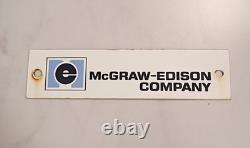 Vintage McGRAW-EDISON COMPANY Porcelain Sign 10x 2 1/2 / 0124