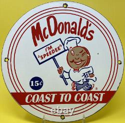 Vintage Mcdonald's Porcelain Sign Speedee Pepsi Coke Piggly Wiggly In-n-out Gas